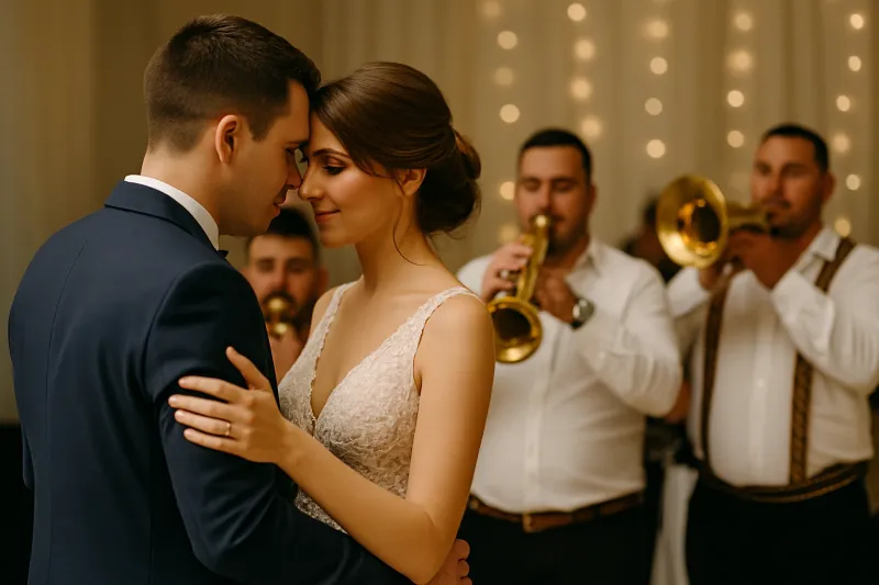 Prvi ples sa bendom u pozadini